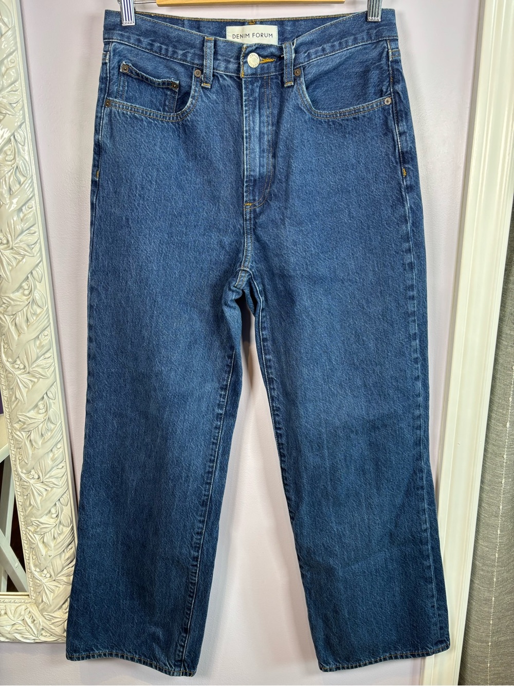 Denim Forum Dark Blue Wide Leg Jeans